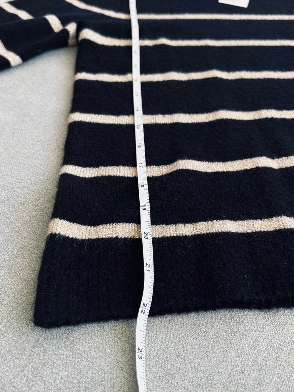 NWT J.Crew Extra-Soft Black & Metallic Gold Striped Sweater Small - Picture 5 of 6
